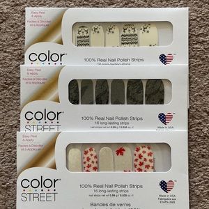 ColorStreet Set of 3 Nail Polish Strips - Holiday